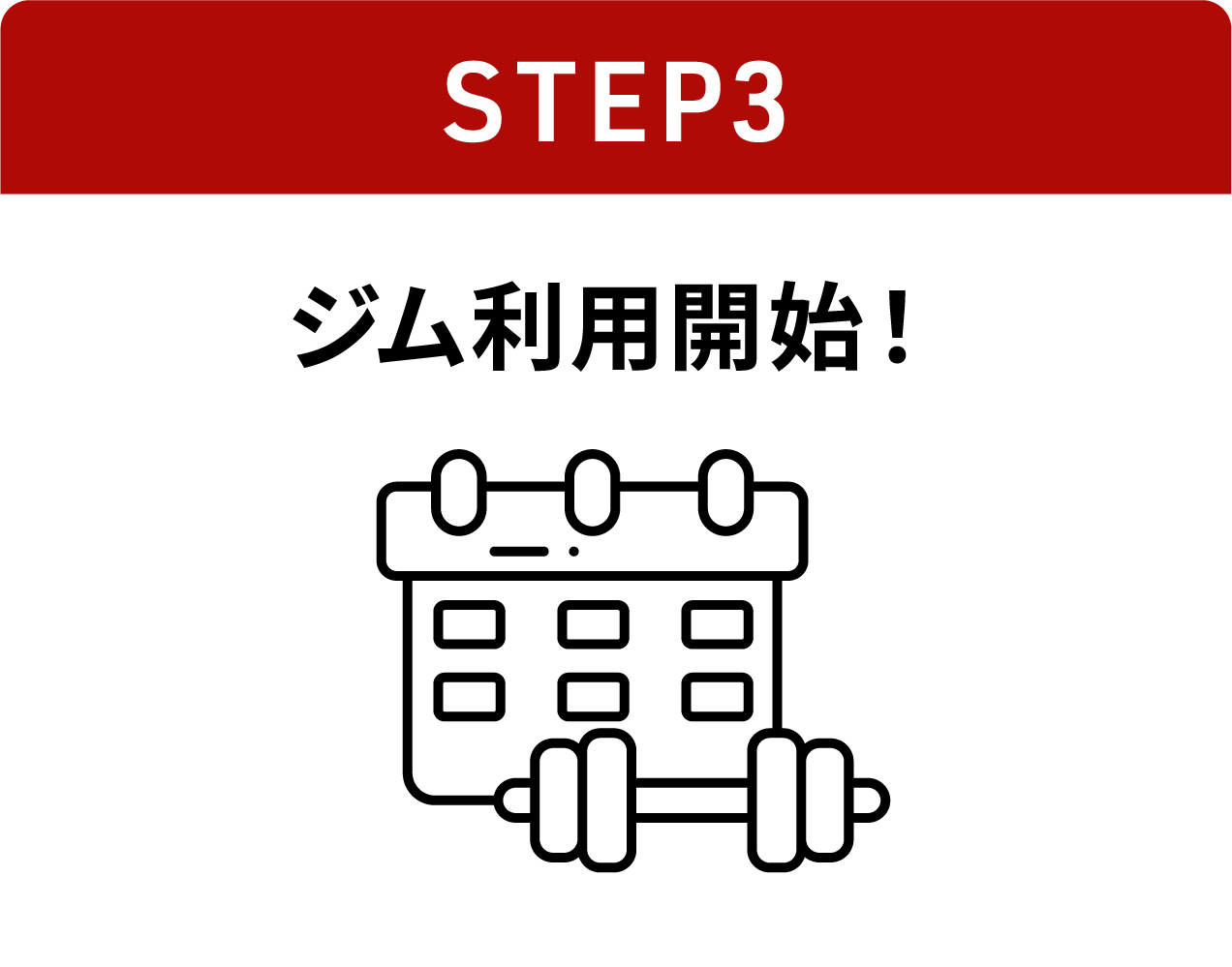 入会の流れ3 / ジム利用開始！
