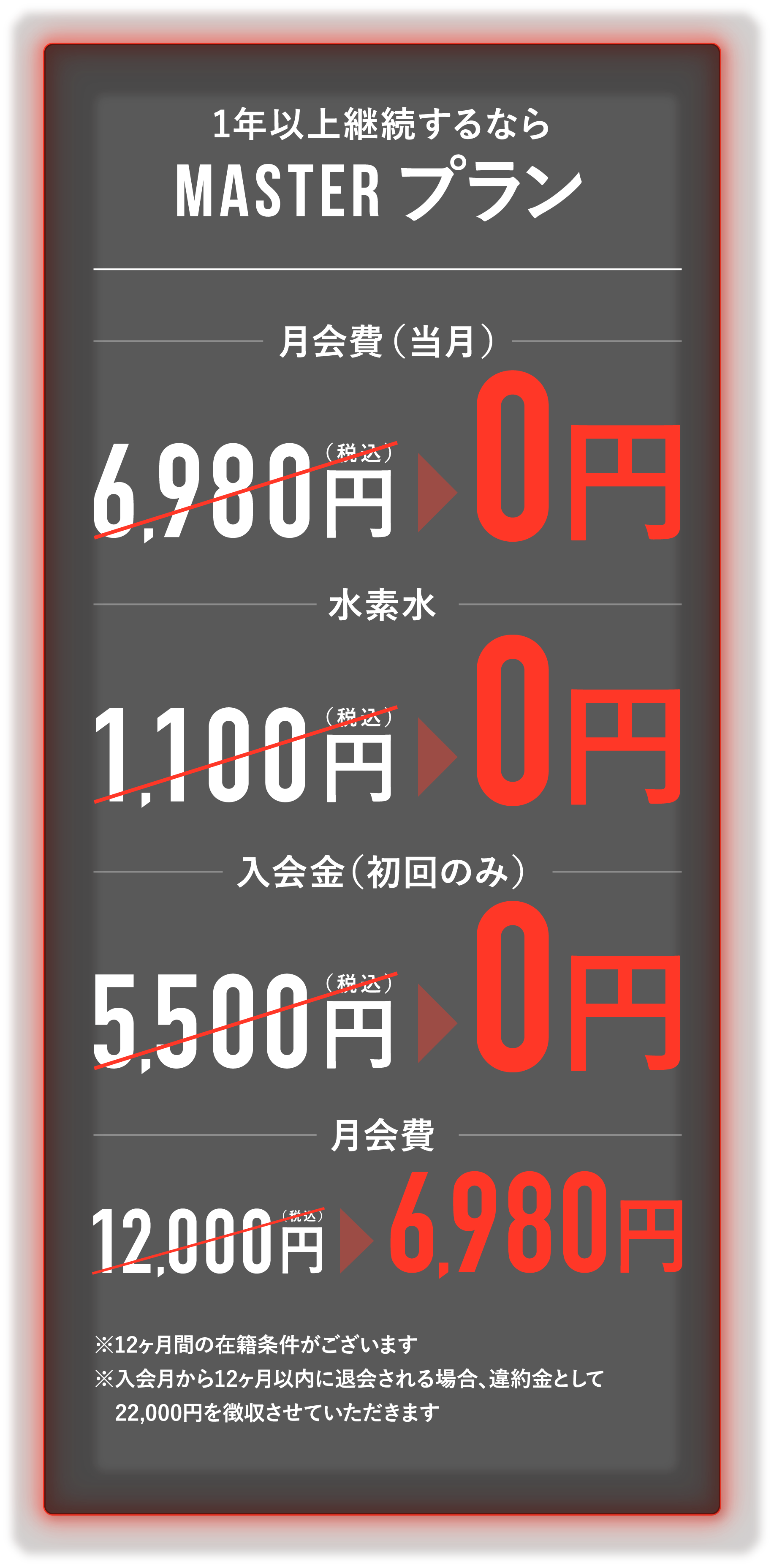 1年以上継続するならMASTERプラン