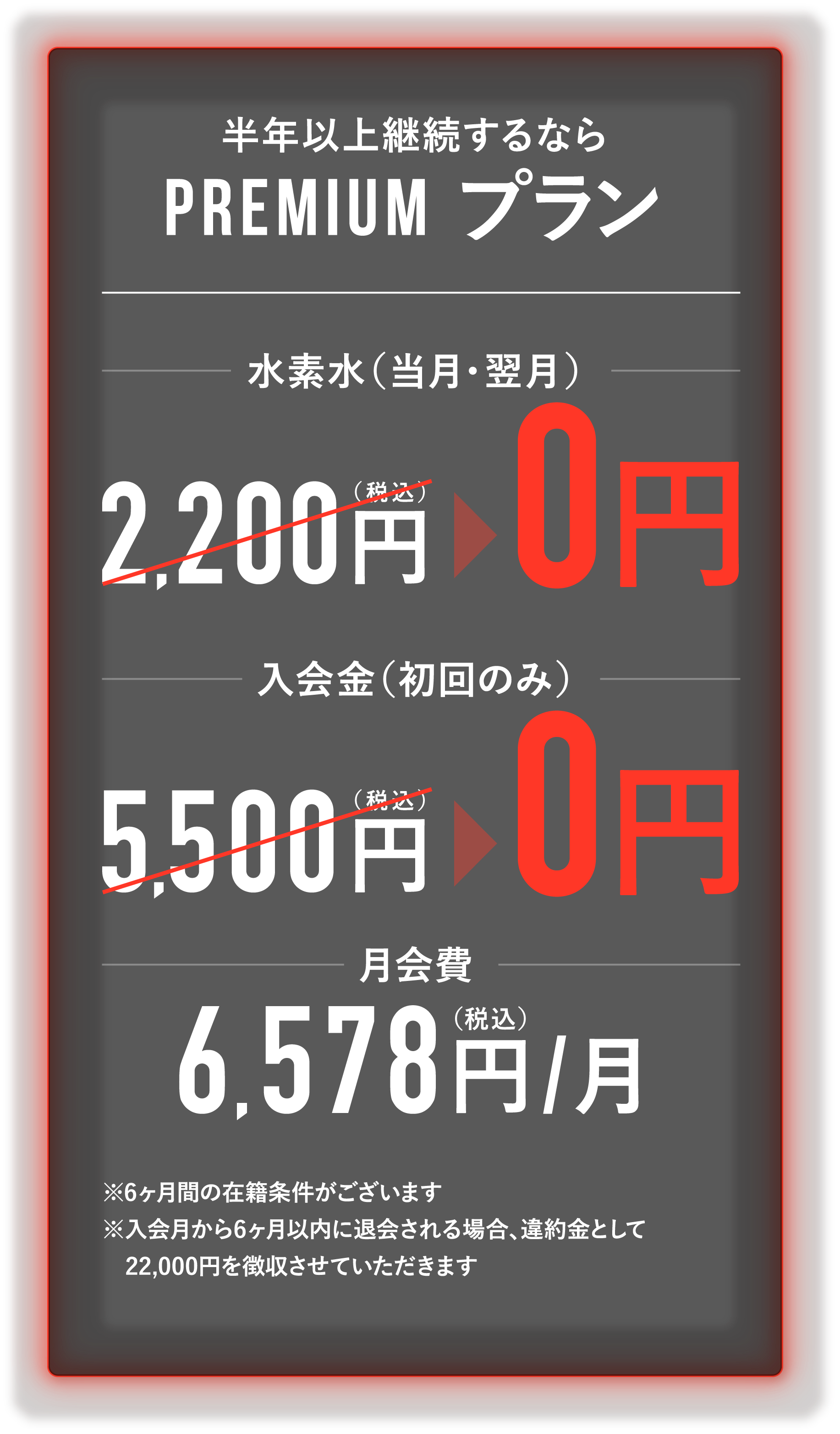 半年以上継続するなら Premiumプラン